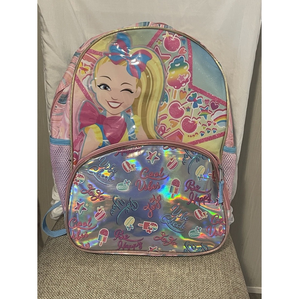 Jojo Siwa Backpack School Bags for Girls (Pink Multi-Color) 17" - Laptop Sleeve